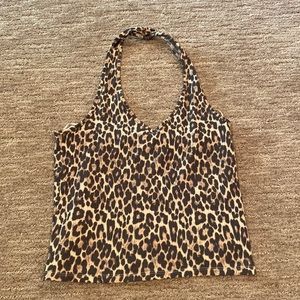 American Eagle Cheetah Halter Top